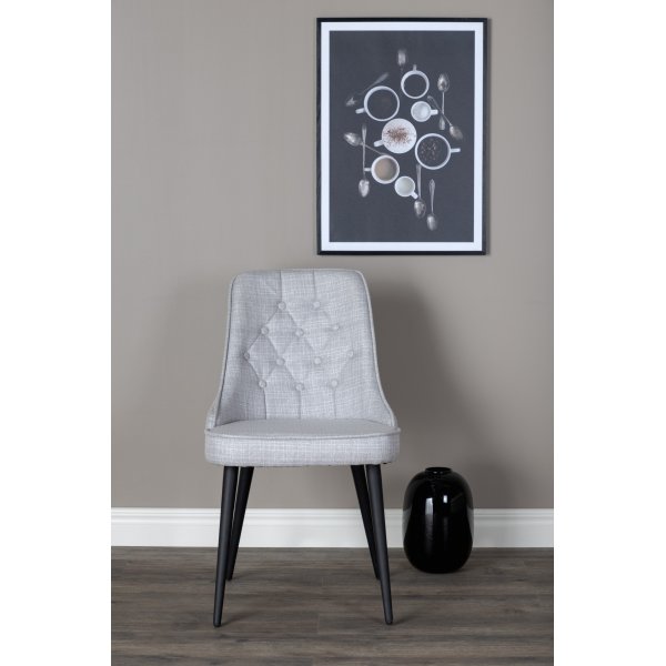 Alice Deluxe spisestol - Lysegr/messing