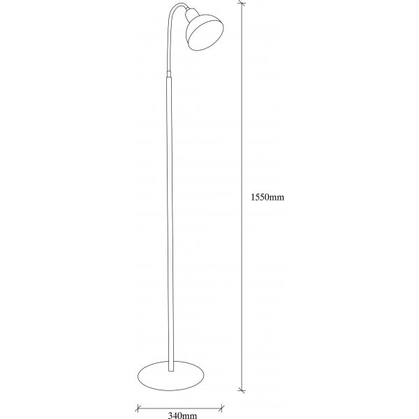 Like gulvlampe 8 - Svart/gull Like gulvlampe 8 - Svart/gull