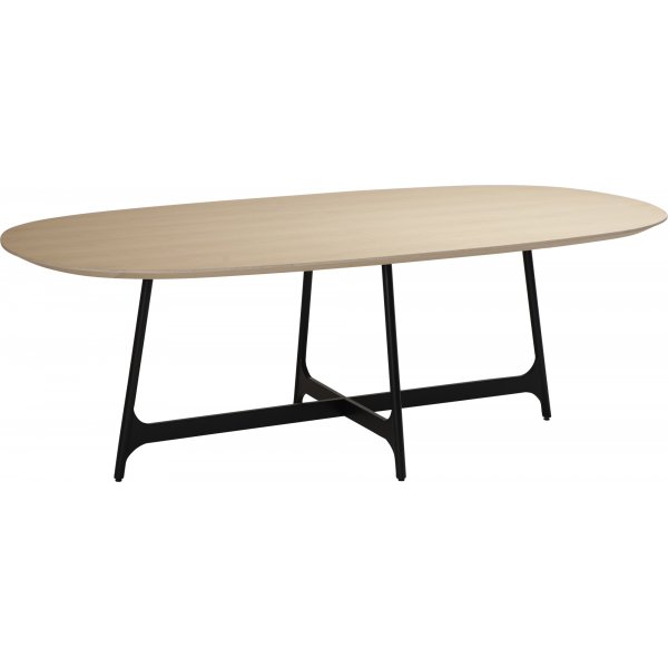 Ooid spisebord 220 x 110 cm - Eikefiner/sort