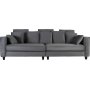 Brandy Lounge - 3,5-seters sofa XL (slvgr flyel) + Flekkfjerner for mbler
