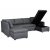 Dream sovesofa med oppbevaring (U-sofa) venstre - Mørkegrå (stoff)