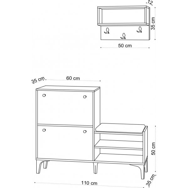 Brest gangmøbel - Eik Brest gangmøbel - Eik