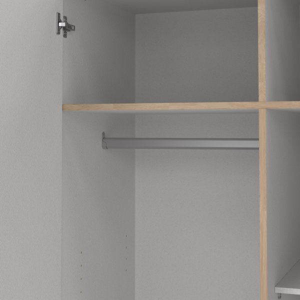 Sprintgarderobe med 2 dører og 3 skuffer - Hickory Sprintgarderobe med 2 dører og 3 skuffer - Hickory