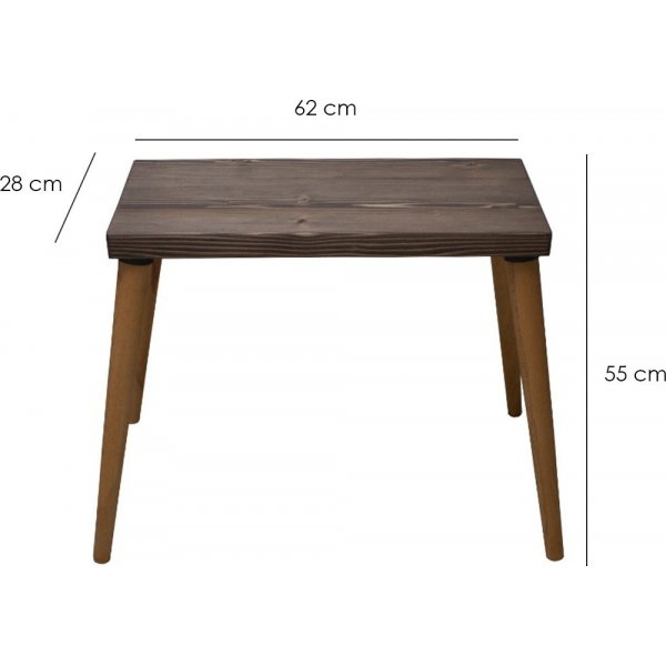 Konverteringsspill tabell 62x28 | 52x28 | 42x28 cm - Valntt/eik