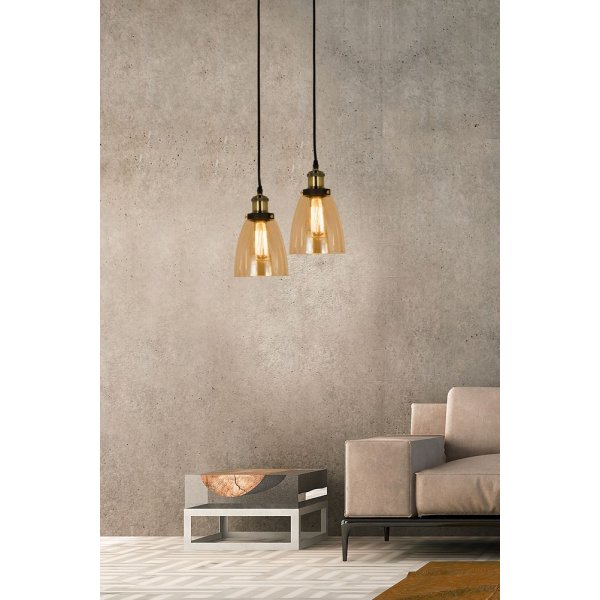 Taklampe Becky - Antikk / amber Taklampe Becky - Antikk / amber