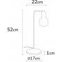 Harput bordlampe - Hvit/gull
