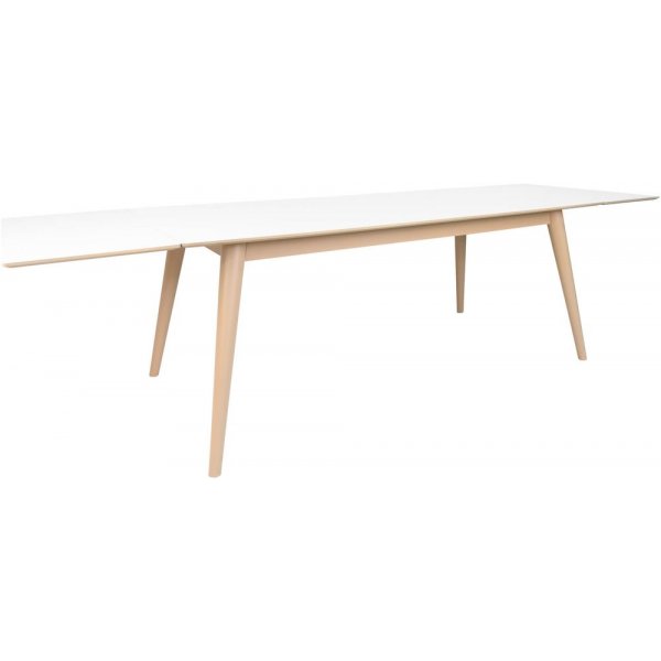 K�benhavn Spisebord - Hvit/Natur - 195/285x90