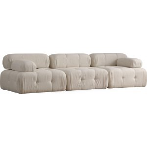 Blanca 3-seters sofa i beige boucl