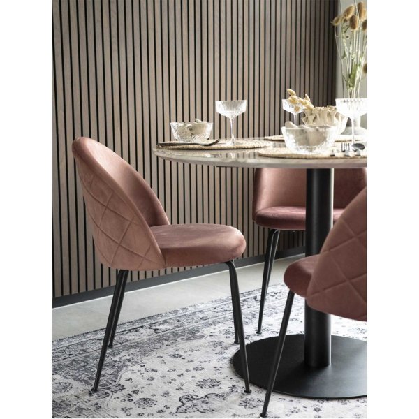 Bolzano spisebord - Marmor imitasjon / svart - 110