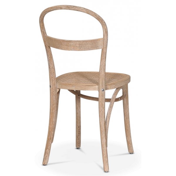 Danderyd No.16 stol - Hvit pigmentert eik / rotting + Møbelføtter Danderyd No.16 stol - Hvit pigmentert eik / rotting + Møbelføtter