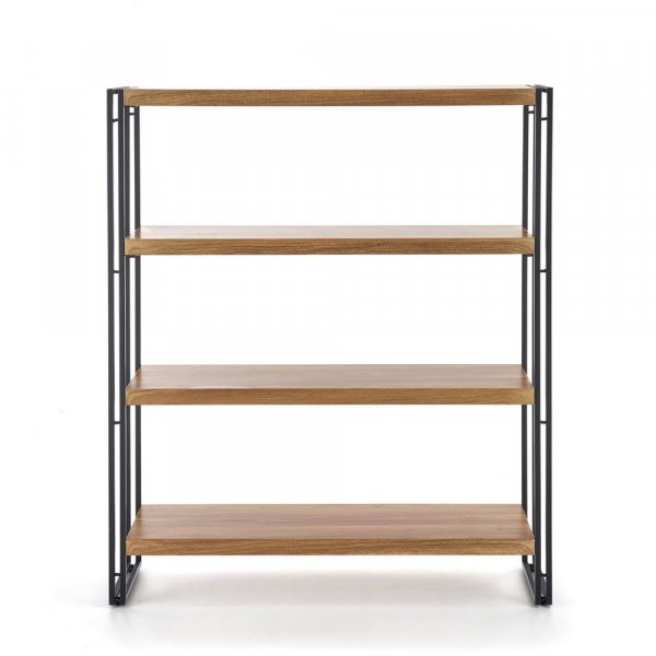 Dorine bøkehylle- Gull eik/svart Dorine bøkehylle- Gull eik/svart