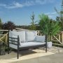 Manyas 2-seters utesofa - Svart/ryk