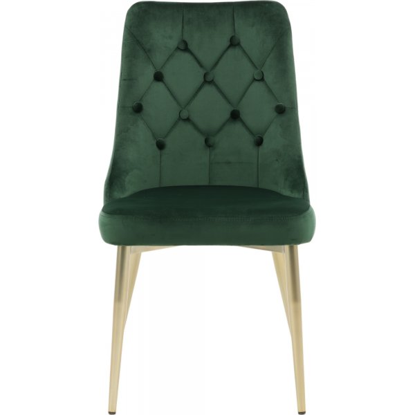 Alice Deluxe spisestol - Grnn/messing