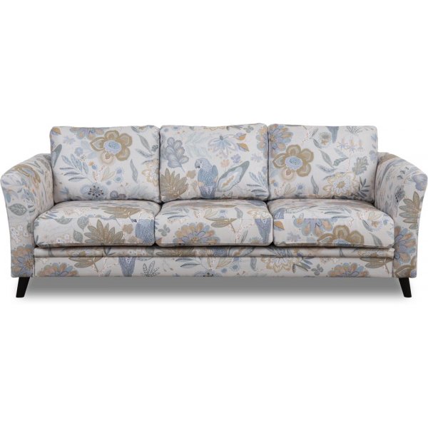 Happy 3-seters sofa i blomsterstoff - Eden Parrot Beige
