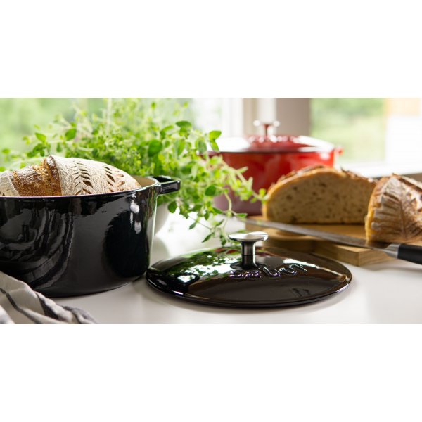 Saborgryte i stpejern 4,4 liter sort