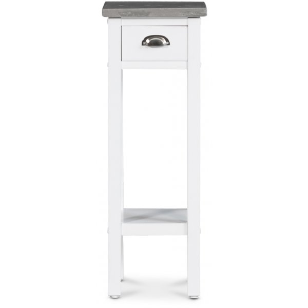 Nattbord Hugo Small - 70 cm (hvit med bertongtopp) + Tekstilrens for møbler Nattbord Hugo Small - 70 cm (hvit med bertongtopp) + Tekstilrens for møbler