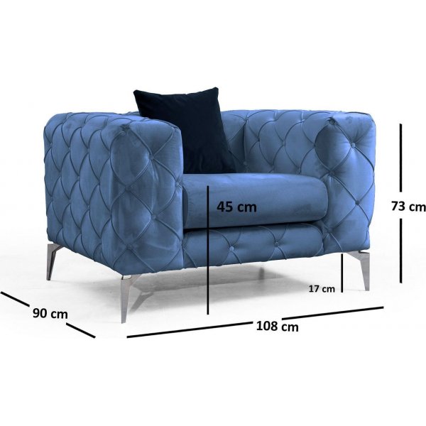 Como lenestol - Blå Como lenestol - Blå