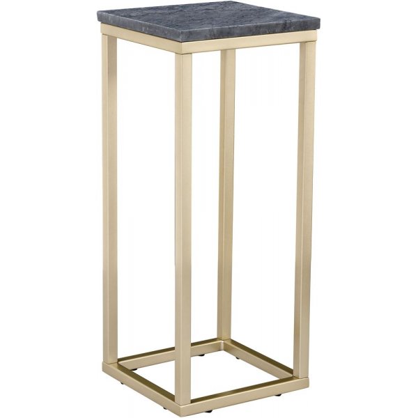 Aksentsokkel 27 - Gr marmor / messingfarget base