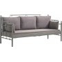 Hampus 3-seters utesofa - Brun + Tekstilrens for mbler