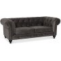 Chesterfield Montgomery 3-seters sofa - Gr flyel