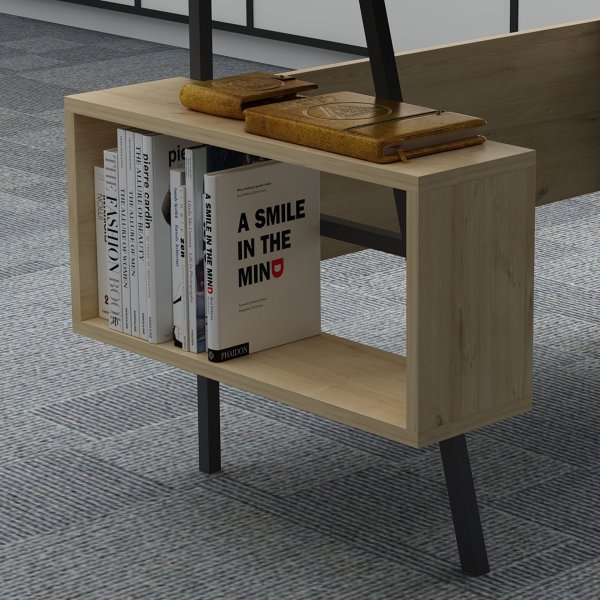 Iommi skrivebord 120x60 cm - Antrasitt/eik Iommi skrivebord 120x60 cm - Antrasitt/eik