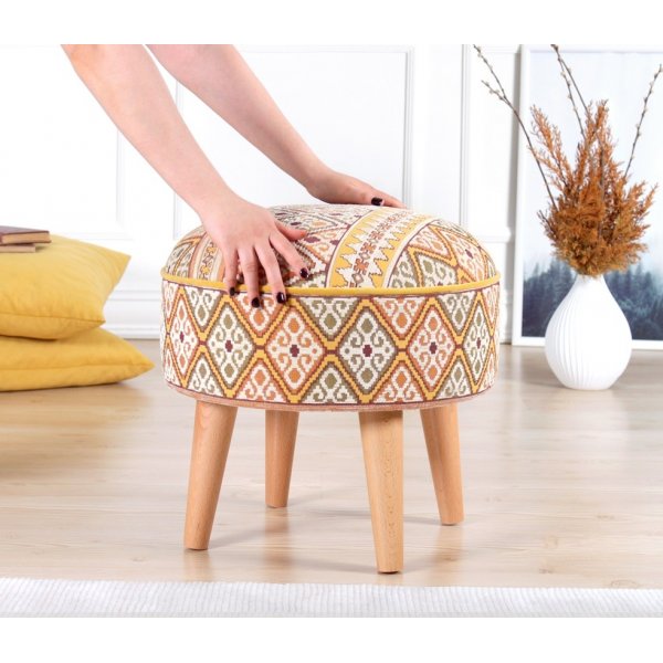 Ulag puff - Gul/oransje