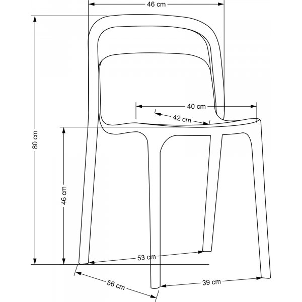 Cadeira spisestuestol 490 - Sort Cadeira spisestuestol 490 - Sort