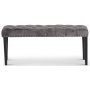 Tuva benk Bredde 110 cm - Gr flyel / Krom nagler