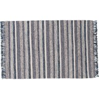 Teg ullteppe - Marineblå/grå Teg ullteppe - Marineblå/grå