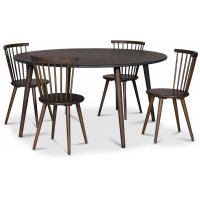 Omni spisegruppe, rundt spisebord Ø130 cm inkludert 4 stk. Castor pinnestoler - Røykfarget eik Omni spisegruppe, rundt spisebord Ø130 cm inkludert 4 stk. Castor pinnestoler - Røykfarget eik