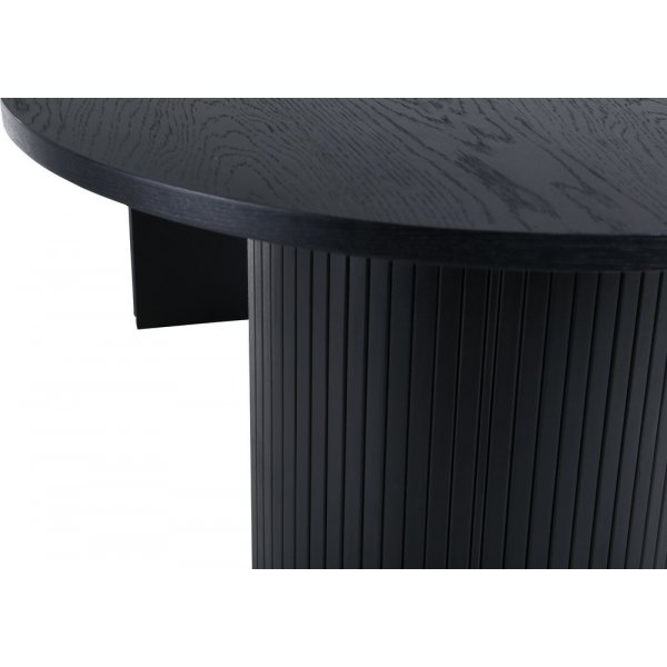 Inter ovalt spisebord - Svartbeiset eikefinr