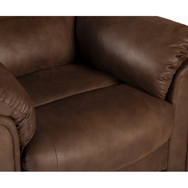 Vera lenestol i brunt mikrofiber + Tekstilrens for mbler