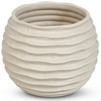 Krukke Bølger H18,5 cm - Beige Krukke Bølger H18,5 cm - Beige
