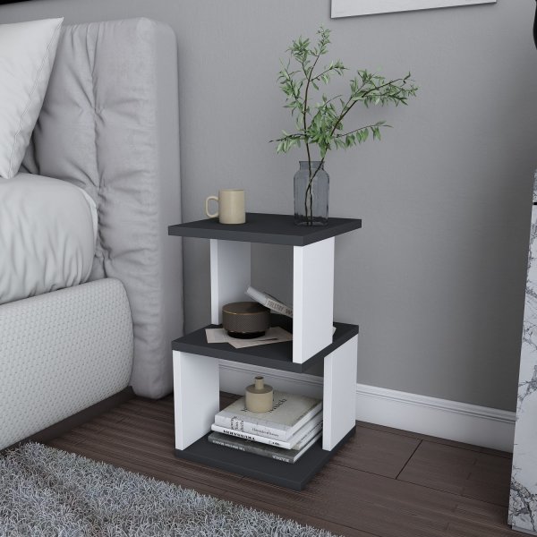 Carter nattbord - Antrasitt/hvit Carter nattbord - Antrasitt/hvit