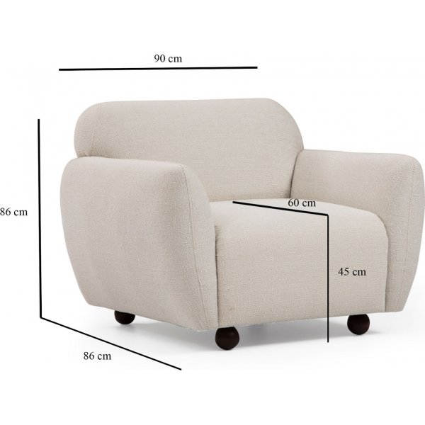 Eddy lenestol - Hvit Eddy lenestol - Hvit