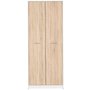 Norbo garderobe - Hvit/eik