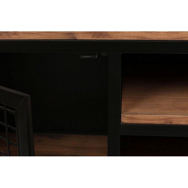 Zeno mediebenk - Furu/svart Zeno mediebenk - Furu/svart