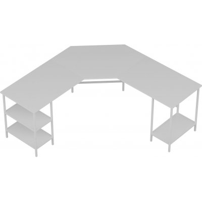 Power hjrne skrivebord 180 x 60 cm - Hvit
