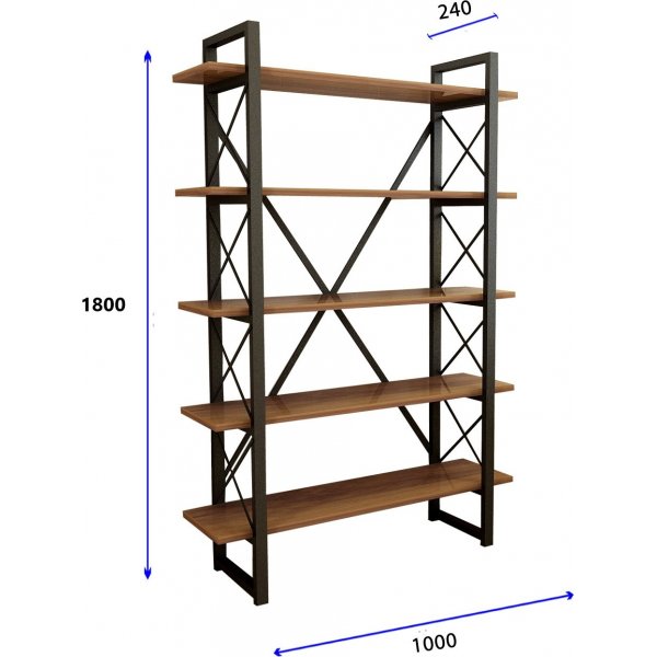 Nero bokhylle - Valntt/svart