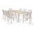 Urbanite spisegruppe med spisebord 207 cm og 8 st stable spisestoler - Beige