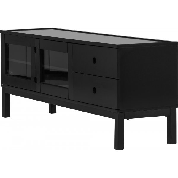 Alcoa mediabenk 150 cm - Sort