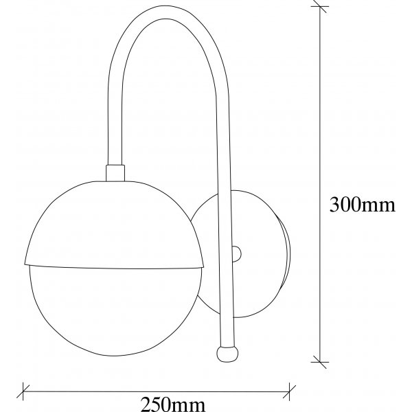 Karsholm vegglampe 3303 - Sort/fume Karsholm vegglampe 3303 - Sort/fume
