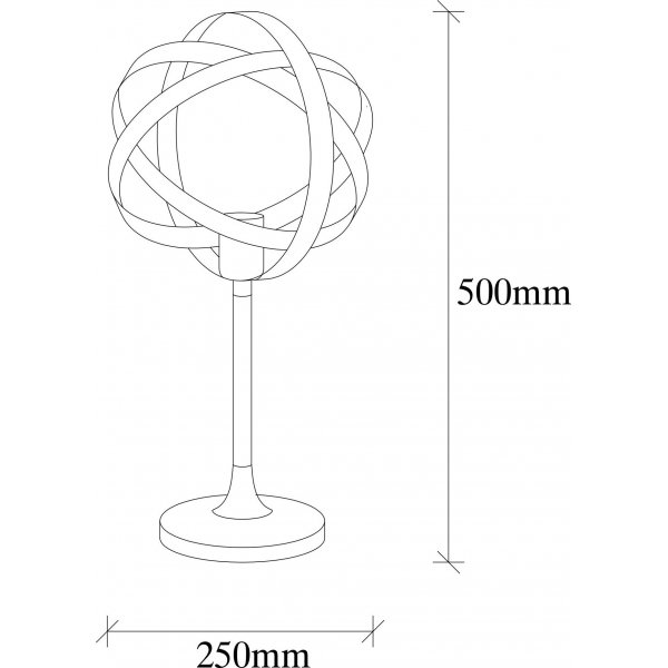 Gezegen bordlampe - Gull/svart
