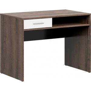 Nepo Plus skrivebord 100 x 59 cm - Mrk eik/hvit