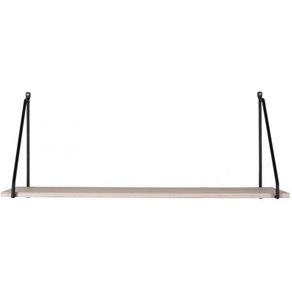 Arnhem vegghylle - svart/ tre Arnhem vegghylle - svart/ tre