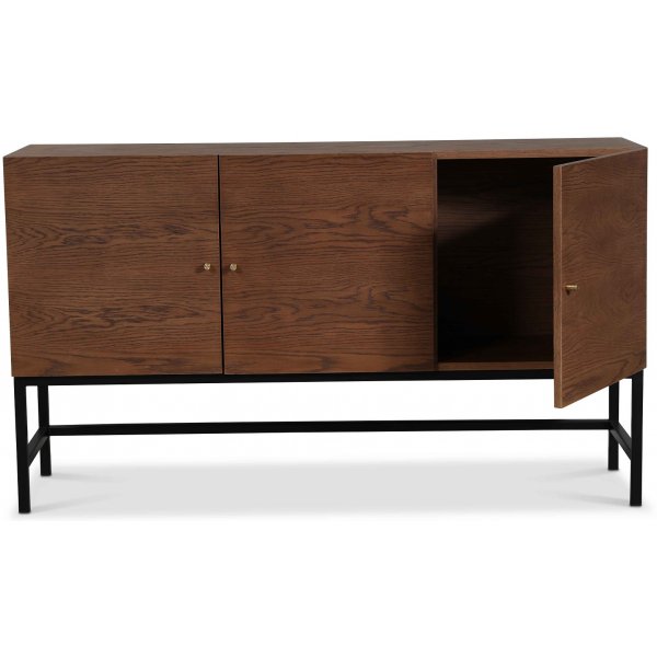 Carl skjenk med 3 d�rer - Brunbeiset eik