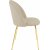 Giovani Velvet stol - Lysbeige/Messing