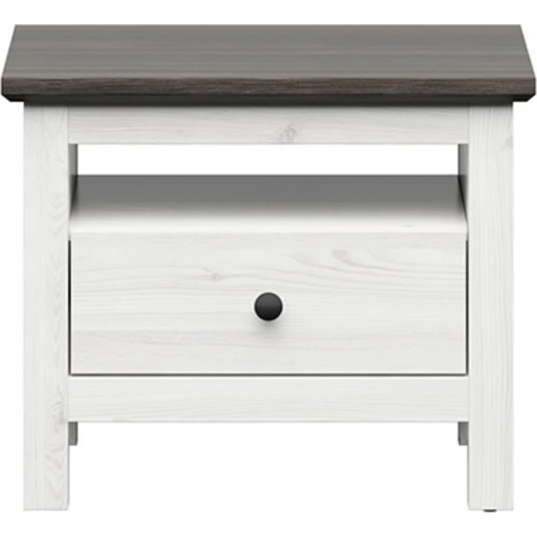 Hesen nattbord - Hvit/svart