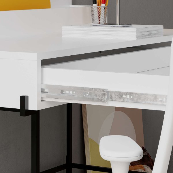 Leila skrivebord - Hvit/sennepsgul Leila skrivebord - Hvit/sennepsgul