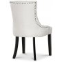 Paris spisegruppe hvitt bord med 4 Tuva Eastport stoler i beige stoff